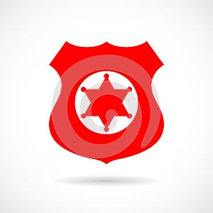 Sheriff badge vector icon