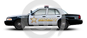 Sheriff car side view. photo