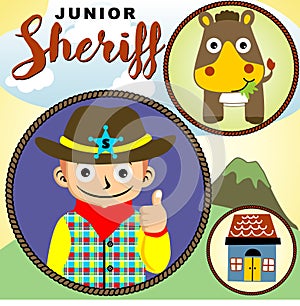 Sheriff cartoon vector