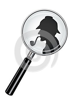 Sherlock Holmes In Magnifying Glass