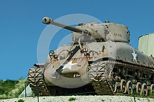 Sherman Tank at Utah Beach photo