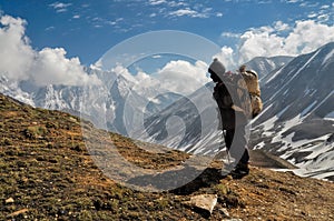 Sherpa in Himalayas