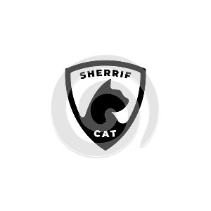 sherrif cat logo emblem