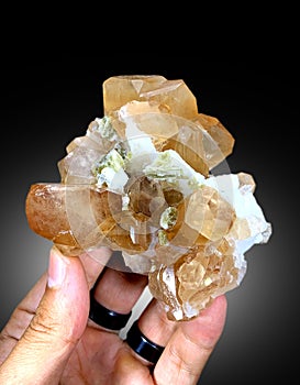 sherry brown topaz crystals mineral specimen from skardu Pakistan