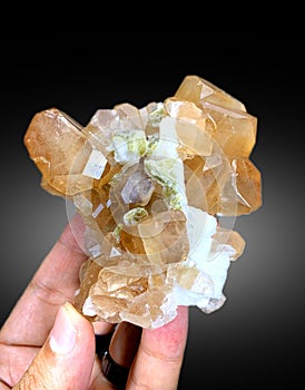 sherry brown topaz crystals mineral specimen from skardu Pakistan