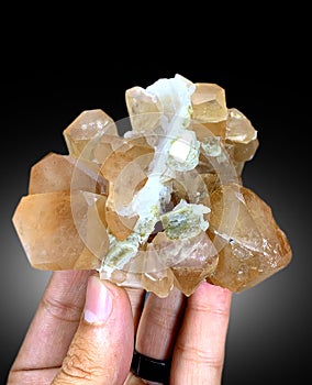 sherry brown topaz crystals mineral specimen from skardu Pakistan