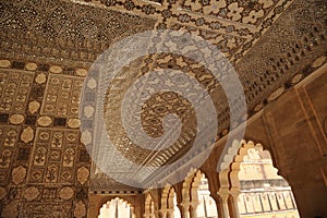 Shesh Mahal Hall of Mirrors Amber palace, Jaipur, India.