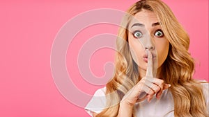 Shhh! Mysterious Woman Asking To Keep Silence photo