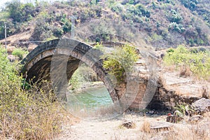 Shiao Bridge at Shaxi Ancient village. a famous historical site(Ancient Tea Horse Road) of Jianchuan, Yunnan, China.