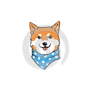 Shiba inu funny dog sketch vector illustration