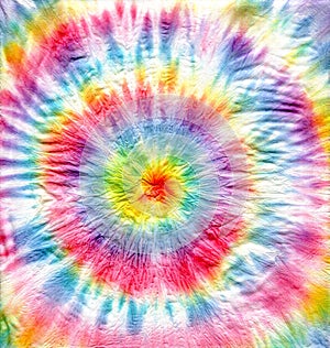Cravatta colorazione multicolore spirale cerchio modello 