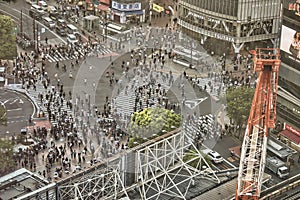 Shibuya Crossing from above