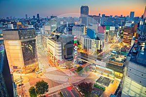 Shibuya crossing in Tokyo, Japan.