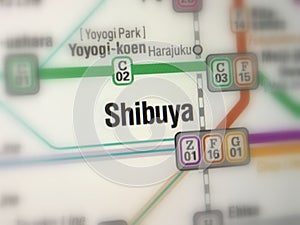 Shibuya Railway and Metro Station, Tokyo