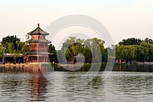 Shichahai Scenic Area The area is the capital of the old Beijing style to preserve the most perfect place