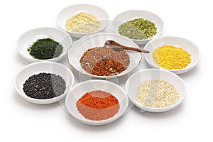 Shichimi Togarashi, a Japanese aromatic spices of dried chili pepper and other seasonings