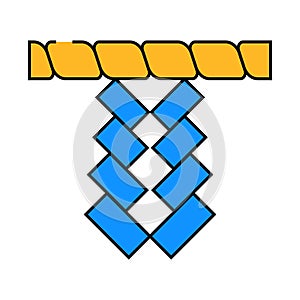 shide paper streamers shintoism icon color illustration photo