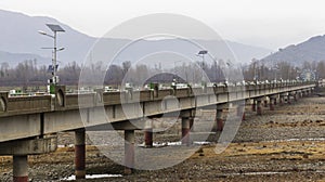 The Shiekh Zayed bin Sultan Al Nahyan Bridge Swat valley side angle view