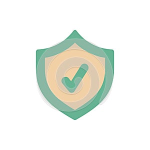 Shield antivirus protected icon. Simple color vector elements of hacks icons for ui and ux, website or mobile application