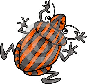 Shield bug insect cartoon character