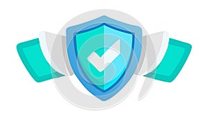 Shield with Checkmark Icon - Security, Protection Trust Vector Graphic, vector design Generative AI