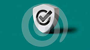 Shield with checkmark symbolizing security and trust.