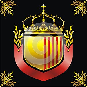 Shield and crown