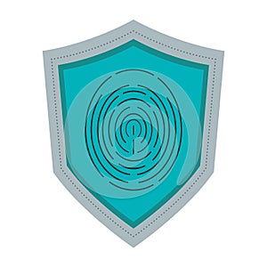 shield with fingerprint icon