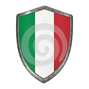 Shield flag italy italian emblem country state shape