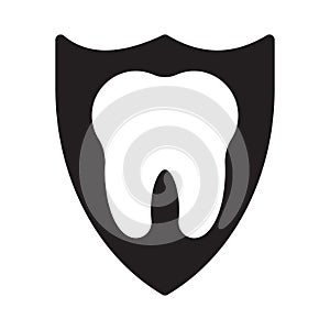 Shield glyph flat vector icon
