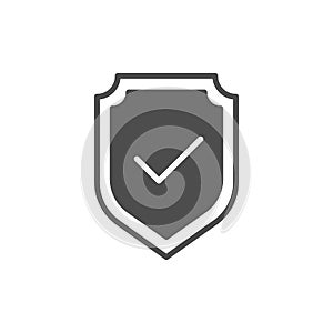 Shield glyph vector icon