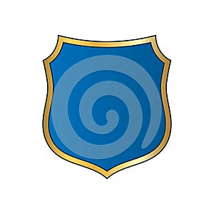 Shield gold blue icon shape emblem