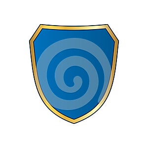 Shield gold blue icon shape emblem