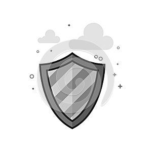 Flat Grayscale Icon - Shield