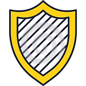 Shield icon flat vector emblem protect symbol