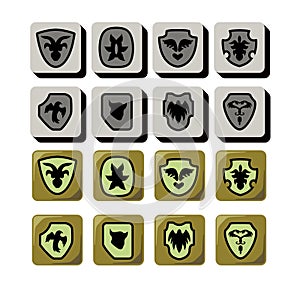 Shield icon for game design