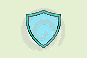 Shield icon. icon related to UI elements. suitable for web site, app, user interfaces,element, printable etc. flat line icon style