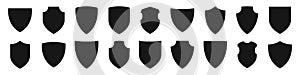 Shield icon set. Different shields forms