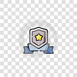 shield icon sign and symbol. shield color icon for website design and mobile app development. Simple Element from rewards