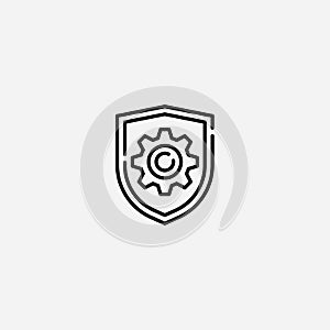 Shield vector icon sign symbol