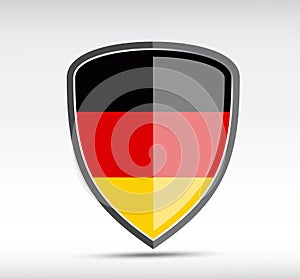Shield icon with state flag of Germany