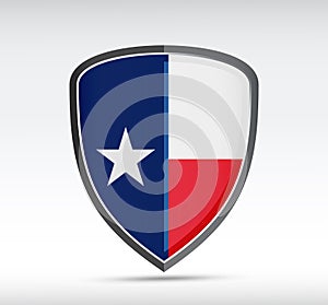 Shield icon with Texas State Flag