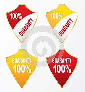 Shield icons 100% guaranty