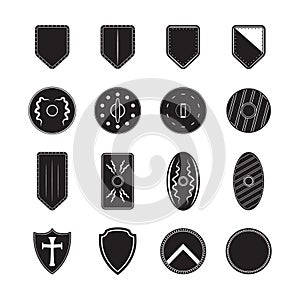 Shield icons set