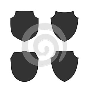 Shield icons set