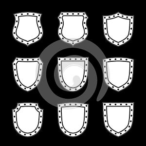 Shield icons set