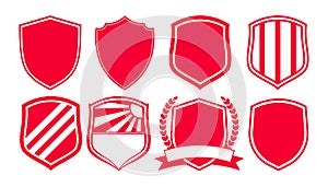Shield icons set