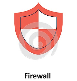 Shield Isolated and Vector Icon for Technology