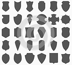 Shield. Large vector set.