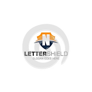 Shield and Letter N Logo Templates